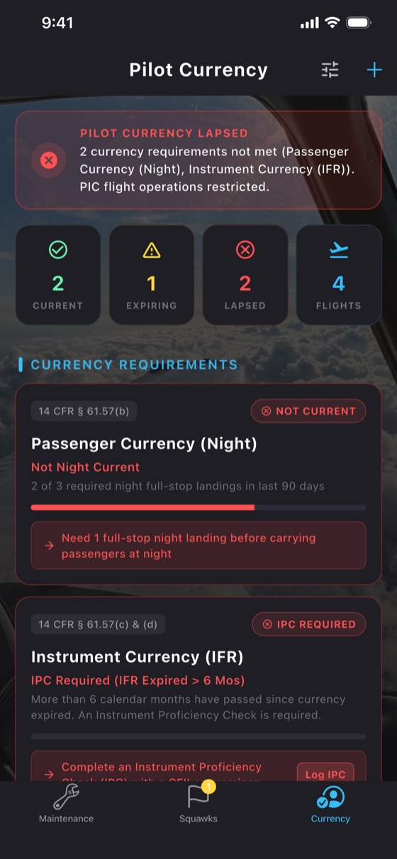 Pilot currency